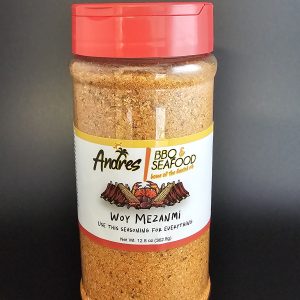 Large bottle of Woy Mezanmi seasoning